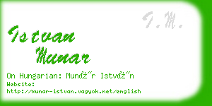 istvan munar business card